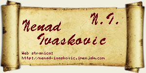 Nenad Ivašković vizit kartica